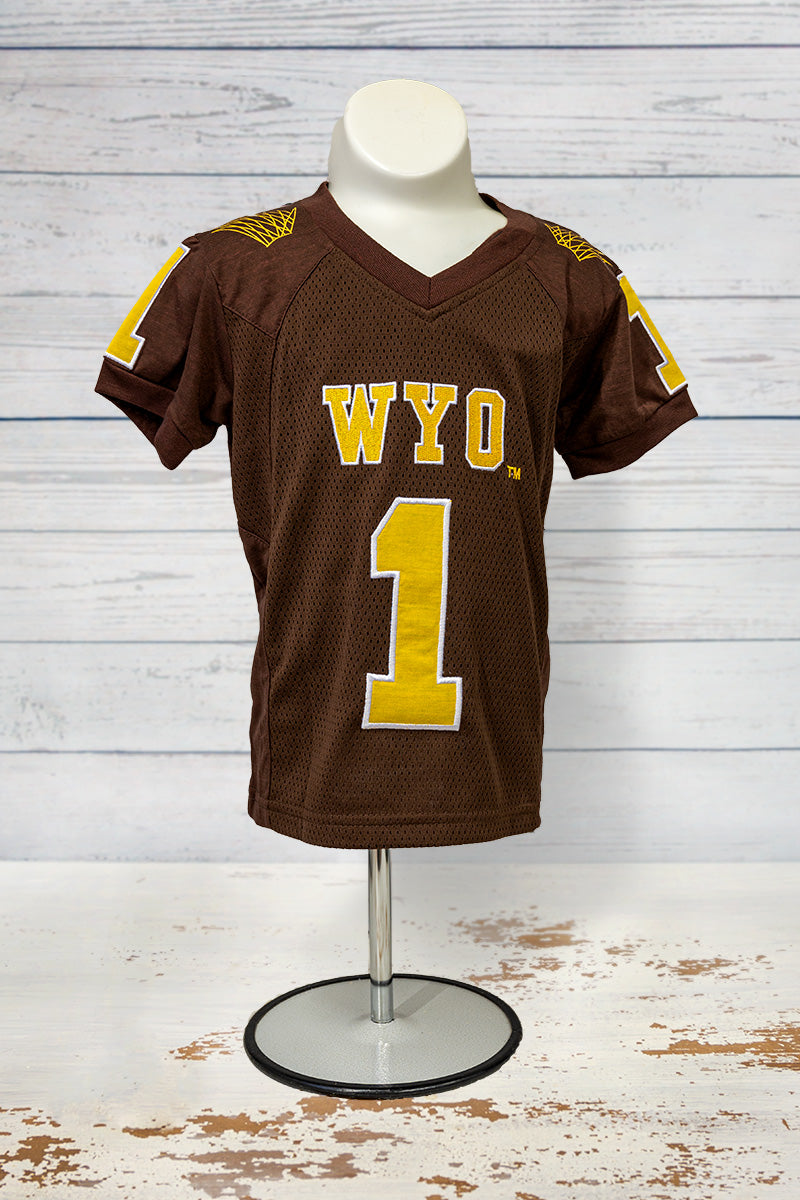 Wyoming Cowboys Toddler Football Jersey - Brown