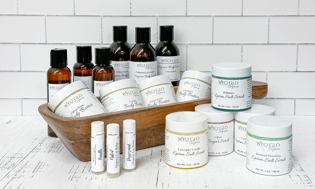 Wyo Glo Organics creates organic body products in various scents.