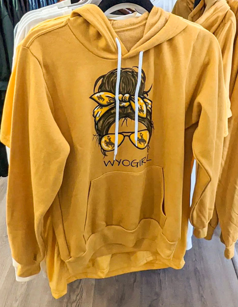 Wyoming Freight Company brought to you by Mack and Co sells Wyo Girl hoodies and t-shirts. WFC has home decor, Wyoming souvenirs, Wyoming Cowboys merchandise, antiques, furniture, with a rustic atmosphere. Mack & Co 